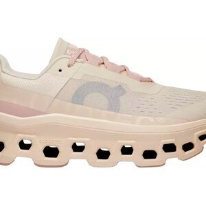 ON Women's Cream and Pink Cloud Sneakers